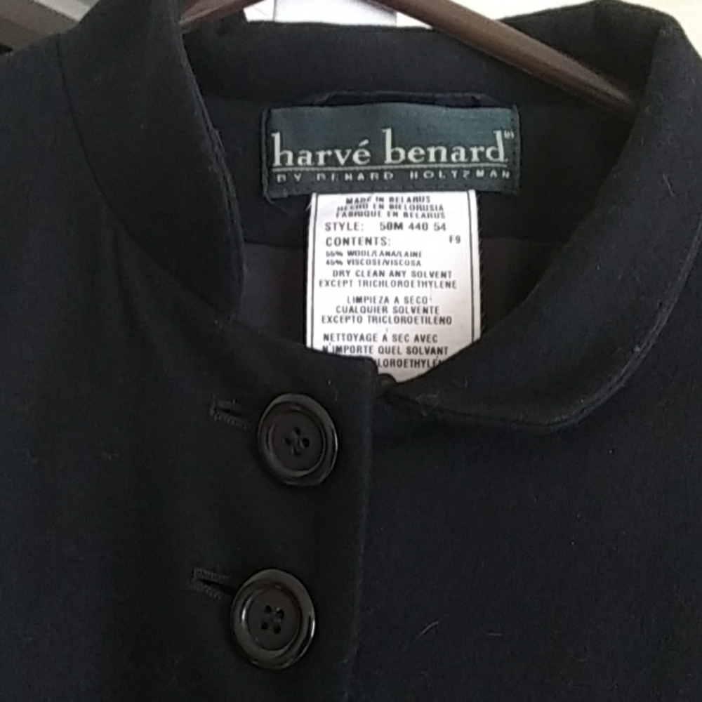 Woman's Long Black Wool Coat